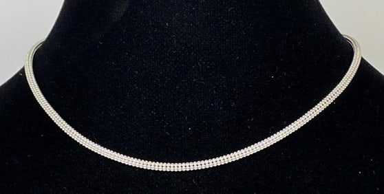 14K White Gold Chain Necklace