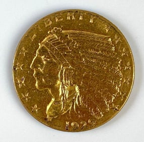 1929 US $2.50 Indian Head Gold Eagle Coin