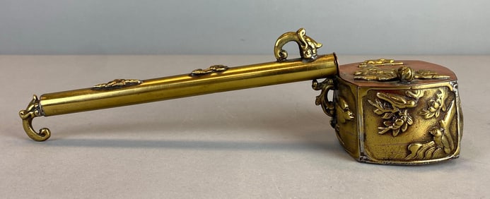 Japanese Brass and Copper Yatate Portable Writing Set