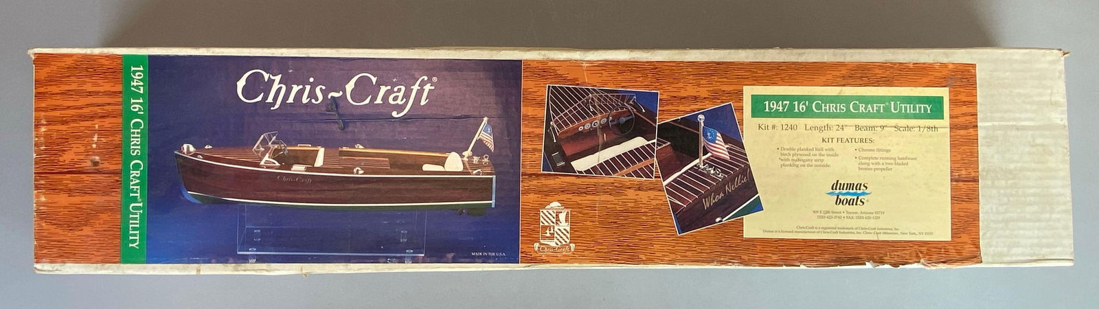 Christ Craft Model 1947 16 Inch Utility Speedboat Wood Model (1 of 3)