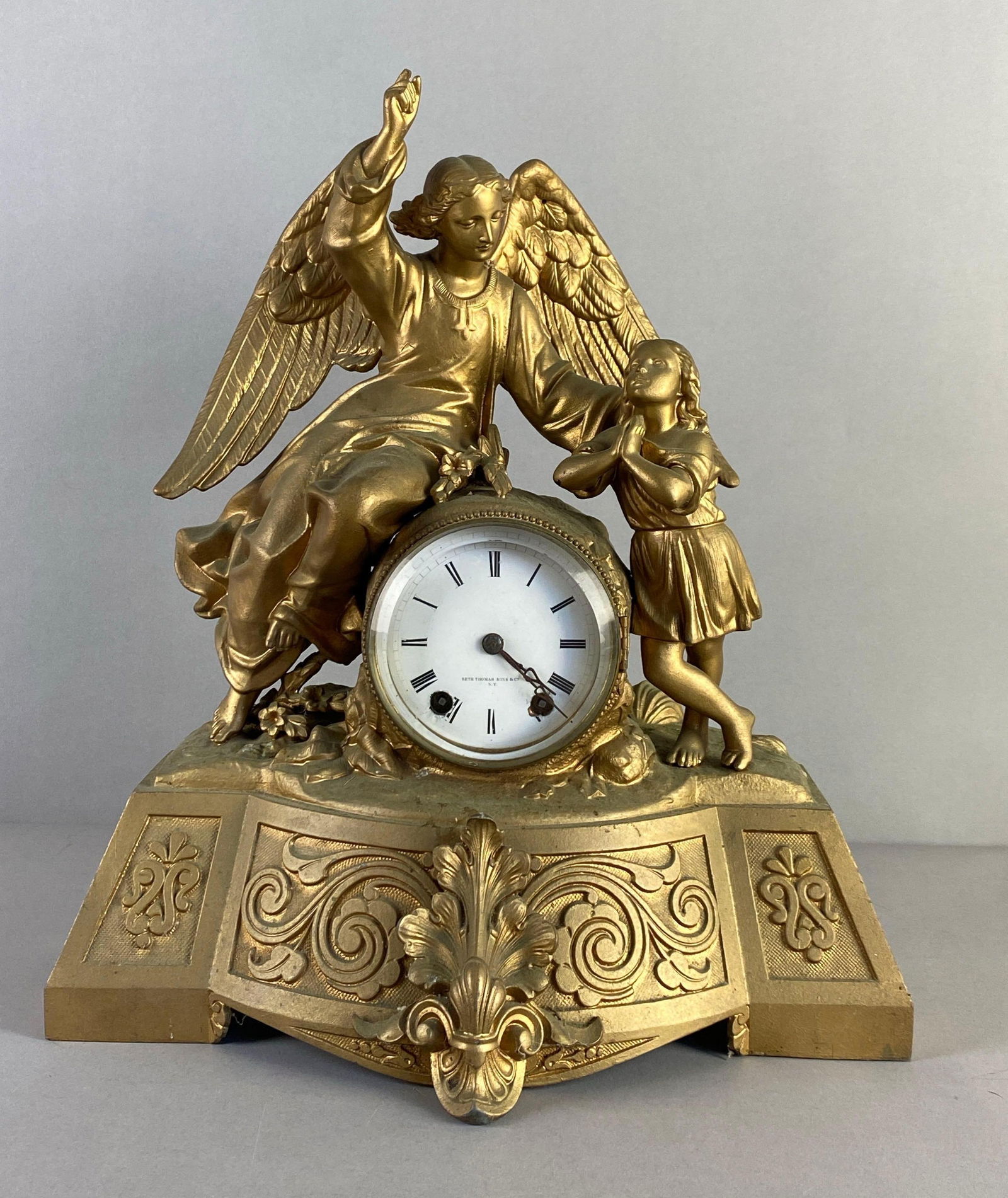 Antique Seth Thomas Figural Guardian Angel Mantel Clock (1 of 9)