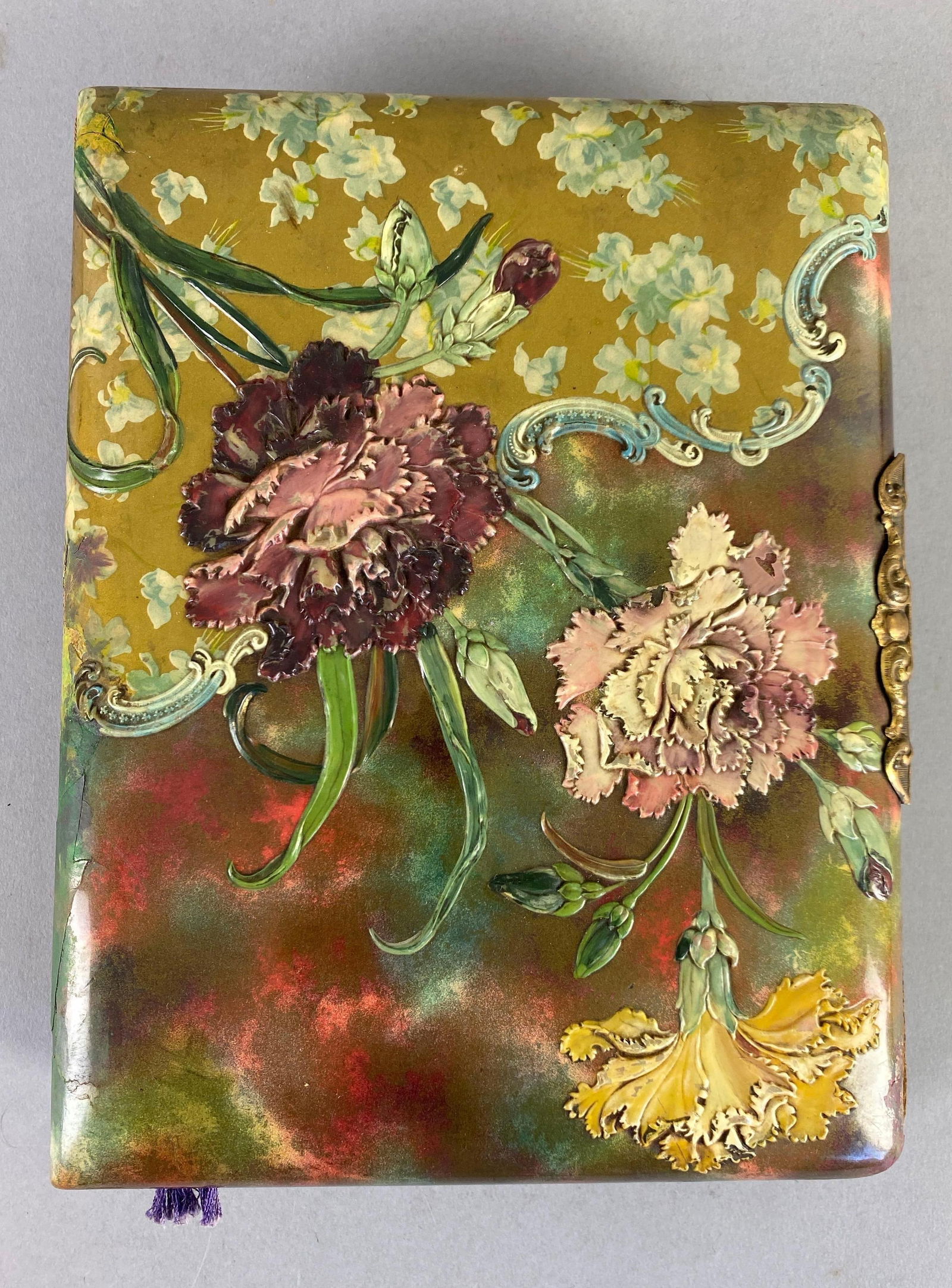 Antique Floral Photo Album of Cabinet Cards and More (1 of 9)