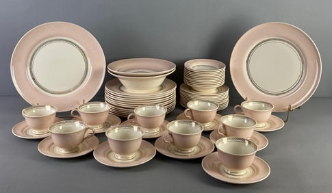 Set of Homer Laughlin Georgian Pink Porcelain Dinnerware