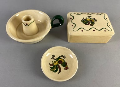Group of 3 Metlox Poppytrail Porcelain Items
