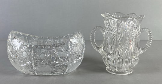 Group of 2 Cut Glass Items