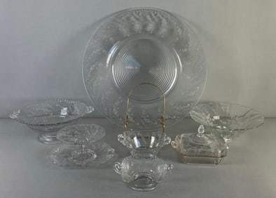 Group of Cambridge Etched Elaine Pattern l Glassware