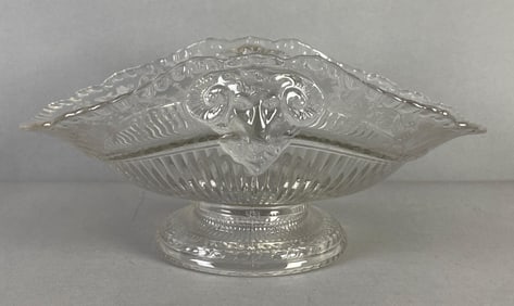 Cambridge Etched Elaine Crystal Rams Head Bowl