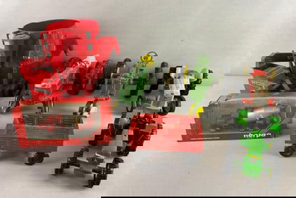 Group of 4 Die-Cast Tractors and More