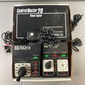 Group of Model Train Controllers and Power Center