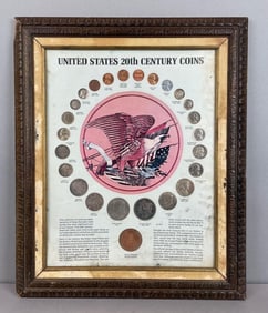 United States 20th Century Coins with Display