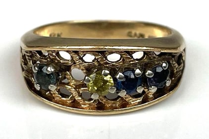 14K Gold Multi-Stone Ring