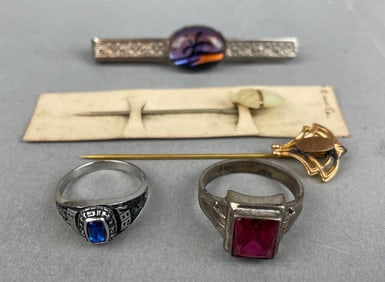 Group of Sterling Silver Rings and More