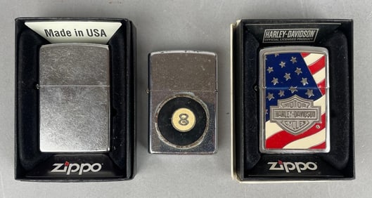 Group of 3 Zippo Lighters