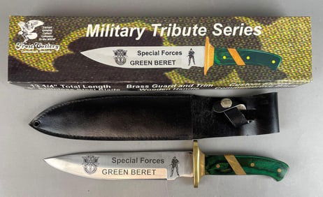 Frost Cutlery Special Forces Green Beret Knife with Sheath
