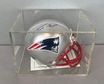 Tom Brady Signed New England Patriots Mini Helmet