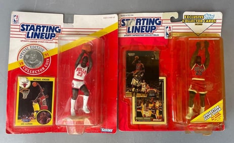 Group of 2 1990s Kenner Starting Lineup Michael Jordan Figures