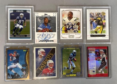 Group of Signed Topps Football Cards and More