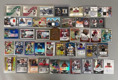 Group of NFL Jersey and Signature Cards