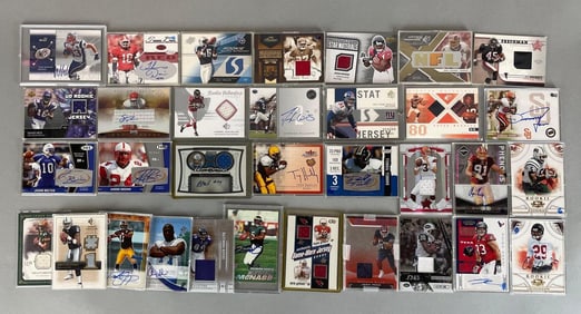 Group of Jersey and Signature Football Cards