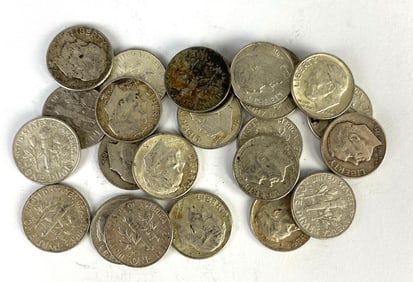 Group of 24 US Roosevelt Silver Dimes