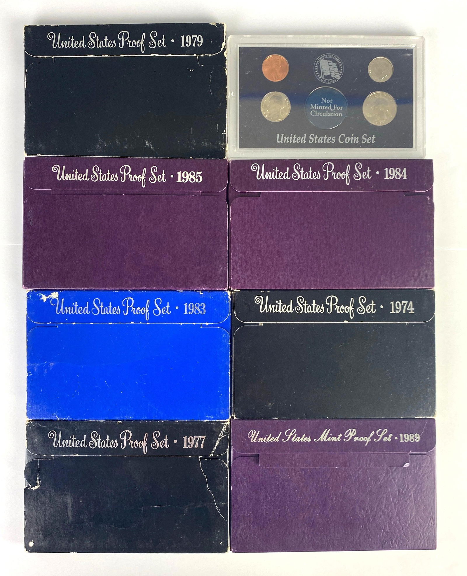Group of 8 1970s - 1980s US Mint Proof Sets (1 of 2)