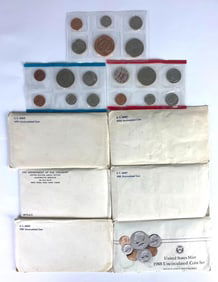 Group of 1970s - 1980s US Mint Uncirculated Coin Sets