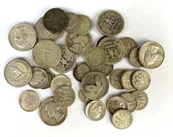 Group of 34 Assorted Silver Coins