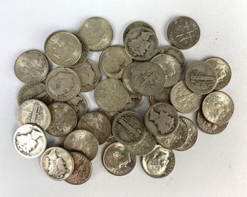 Group of 41 US Dimes