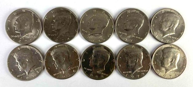 Group of 10 US Kennedy Bicentennial Half-Dollars