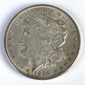 1890 US Morgan Silver Dollar Coin
