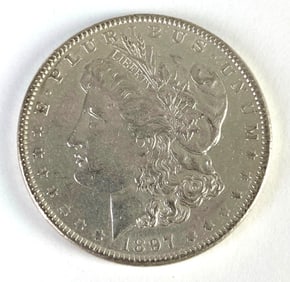 1897 US Morgan Silver Dollar Coin