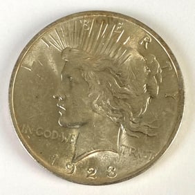 1923 US Silver Peace Dollar Coin