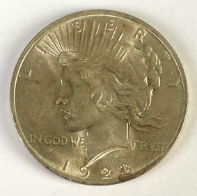 1923 US Silver Peace Dollar Coin