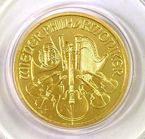 2010 Austrian 10 Euro Philharmonic 1/10oz 999.9 Gold Coin