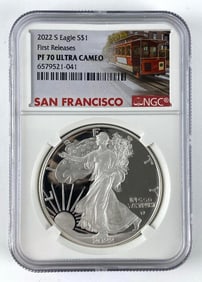 2022 S Graded NGC PF 70 UC FR American Silver Eagle Dollar