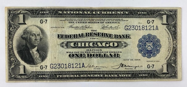 1919 Chicago, Illinois $1 Silver Federal Reserve Bank Note