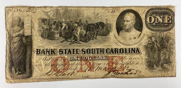 1892 Bank of South Carolina $1.00 Note