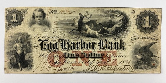 1839 New Jersey The Egg Harbor Bank $1 Note