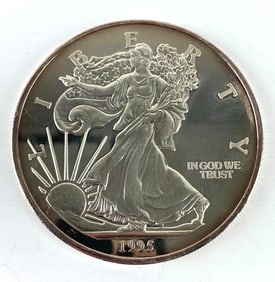 1995 American Silver Eagle 1/2 Pound .999 Fine Silver Commemorative Coin