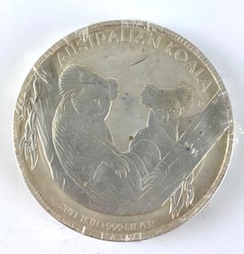2011 Australia $30 Australian Koala 1 Kilo .999 Fine Silver Round