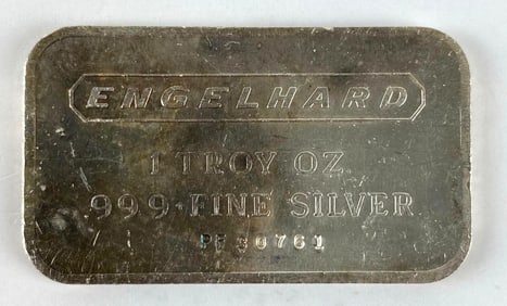 Engelhard 1 oz .999 Fine Silver Ingot/ Bar