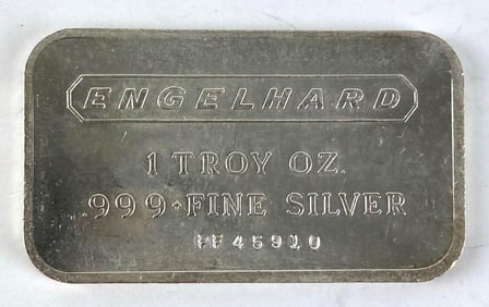 Engelhard 1 oz .999 Fine Silver Ingot/ Bar