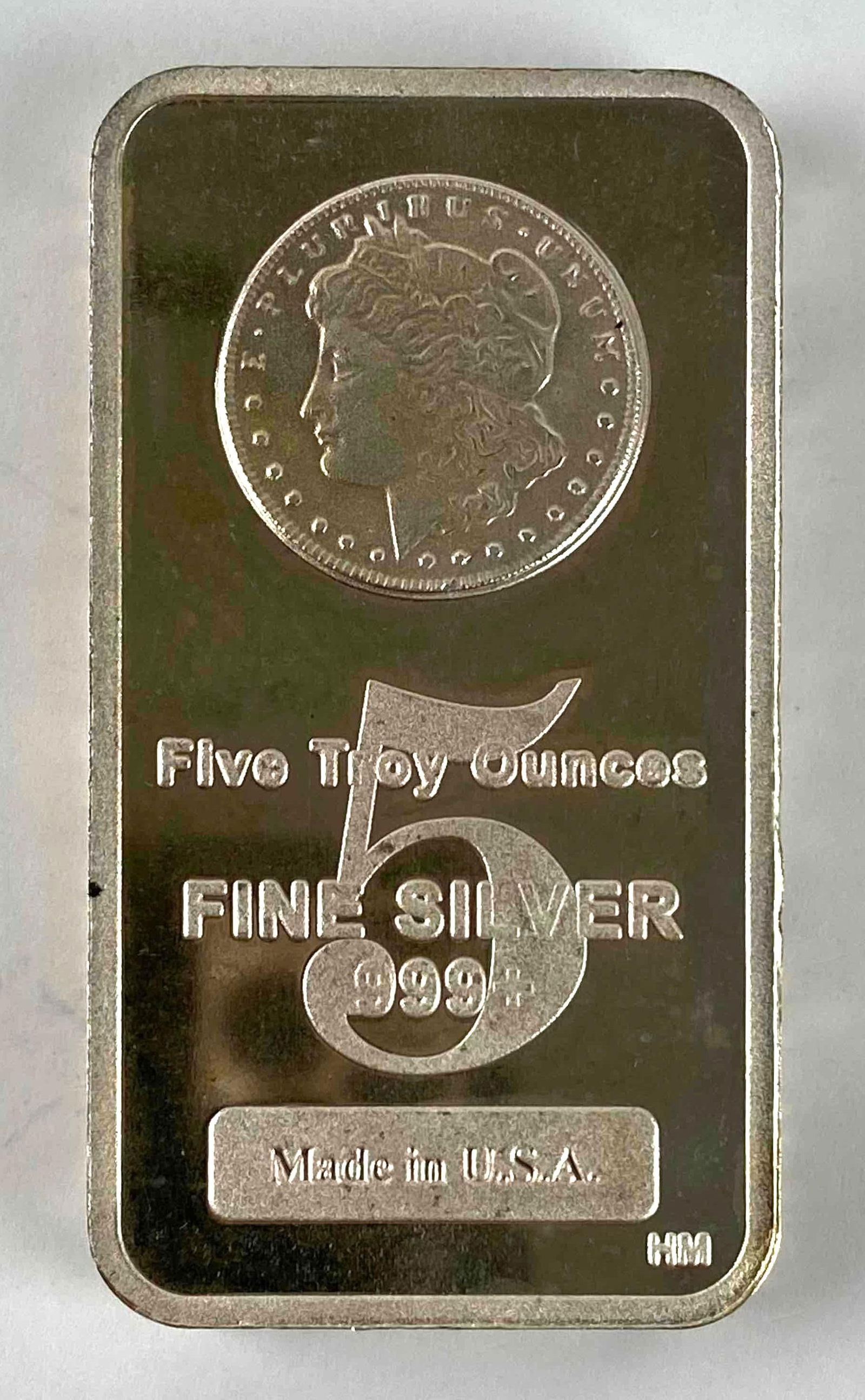 Highland Mint Morgan 5 oz .999 Fine Silver Ingot/ Bar (1 of 2)