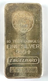 Engelhard 10 oz .999 Fine Silver Ingot/ Bar