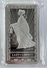 PAMP Lady of Liberty 10 oz .999 Fine Silver Ingot/ Bar