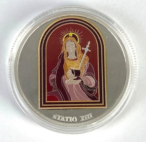Holy Land Mint Colorized Statio XIII .999 Fine Silver 1 Oz Round