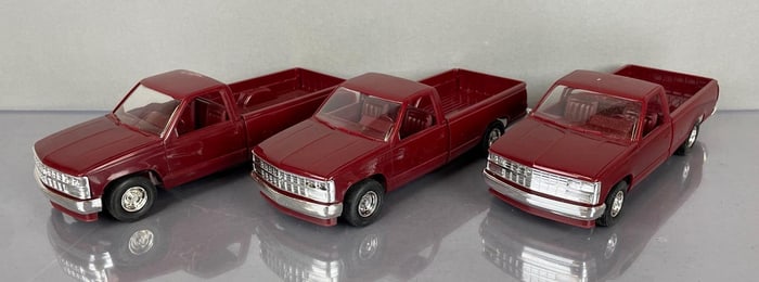 Group of 1988 Chevy Silverado C-1500 Dealership Promo Trucks