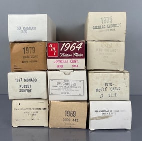 Group of Empty Dealership Promo Car Boxes