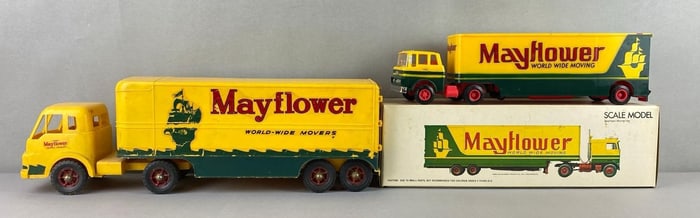 Group of 2 Plastic Mayflower Semi Trucks