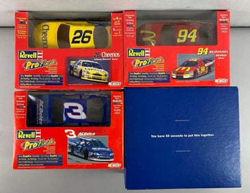 Group of 3 Revell Pro Finish Model Car Kits and More